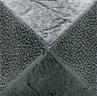 Steel Gray - 2x2 Armor Patterned Metallic-Look Satin 3D-Geometric Pyramid Metal Tile