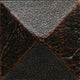 2x2 Armor  Patterned Metallic-Look Satin 3D-Geometric Pyramid Metal Tile Bronze Black