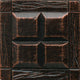 2x2 Armor Grid  Patterned Metallic-Look Satin 3D-Geometric Square Metal Tile Bronze Black