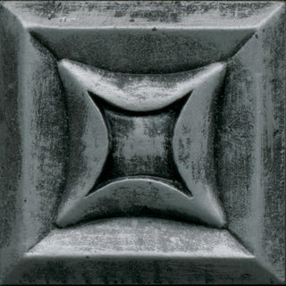 Steel Gray - 2x2 Armor Star Natural Metallic-Look Satin 3D-Geometric Metal Tile