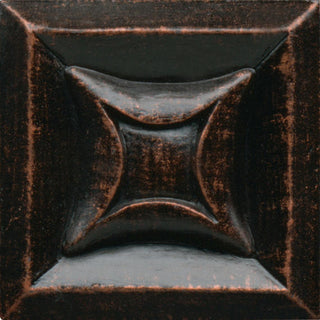 2x2 Armor Star Natural Metallic-Look Satin 3D-Geometric Metal Tile