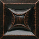 2x2 Armor Star  Natural Metallic-Look Satin 3D-Geometric Metal Tile Bronze Black