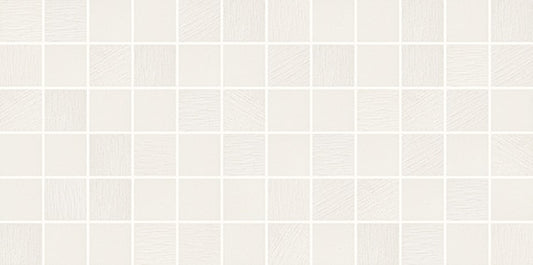 2x2 Keystones Straight Joint  Mosaic Solid-Color Abrasive Textured Porcelain Tile Pure White