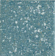 2x2 Keystones Speckled Straight Joint Mosaic Mixed-Color Matte Smooth Porcelain Tile Muted Teal