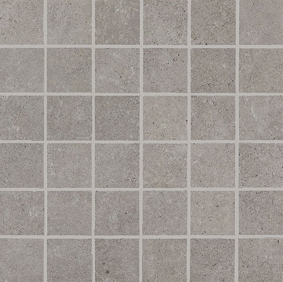 2x2 Haut Monde Straight Joint Grid Mosaic Stone-Look Matte Smooth Porcelain Tile Sparkle Gray
