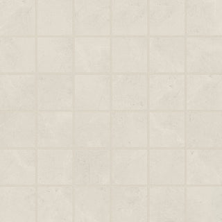 White - 12x12 Modern Formation Straight Joint Mosaic Stone-Look Matte Smooth Porcelain Tile