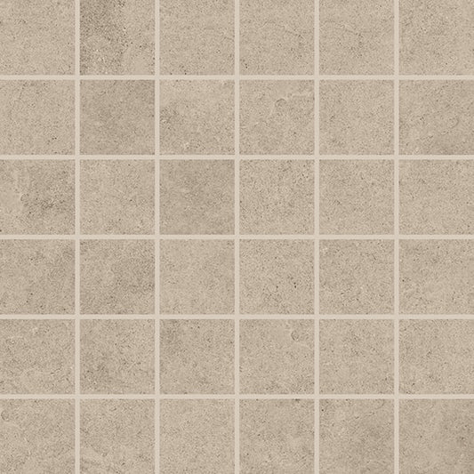2x2 Modern Formation Straight Joint  Mosaic Stone-Look Matte Smooth Porcelain Tile Beige