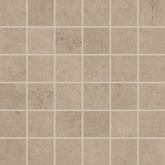 2x2 Modern Formation Straight Joint  Mosaic Stone-Look Matte Smooth Porcelain Tile Brown Gray