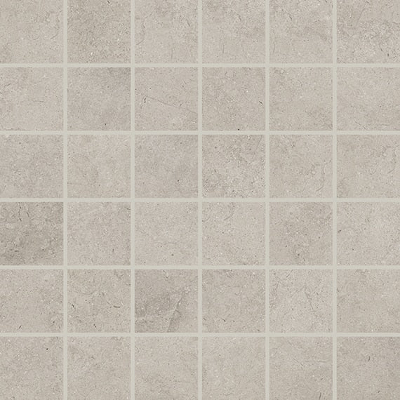 2x2 Modern Formation Straight Joint  Mosaic Stone-Look Matte Smooth Porcelain Tile Medium Gray