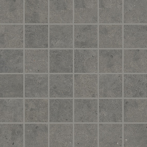 2x2 Modern Formation Straight Joint  Mosaic Stone-Look Matte Smooth Porcelain Tile Darker Gray