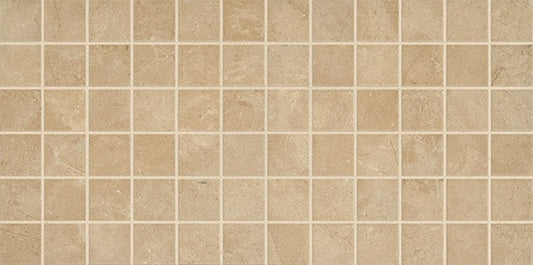 2x2 Affinity Straight Joint  Mosaic Stone-Look Matte Smooth Porcelain Tile Warm Tan