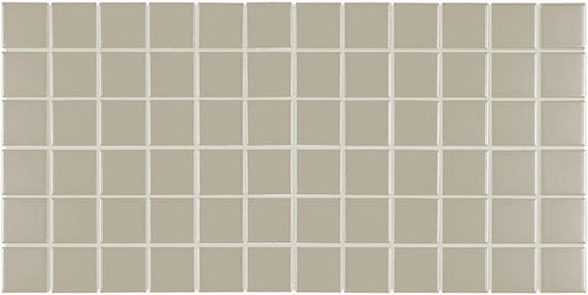 2x2 Color Wheel Mosaic Straight Joint  Mosaic Solid-Color Matte Smooth Ceramic Tile Dark Beige