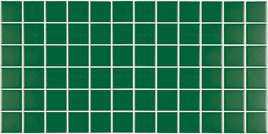 2x2 Color Wheel Mosaic Straight Joint  Mosaic Solid-Color Glossy Smooth Ceramic Tile Green