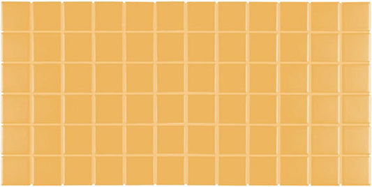 2x2 Color Wheel Mosaic Straight Joint  Mosaic Solid-Color Glossy Smooth Ceramic Tile Mustard Yellow