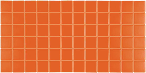 2x2 Color Wheel Mosaic Straight Joint  Mosaic Solid-Color Glossy Smooth Ceramic Tile Orange