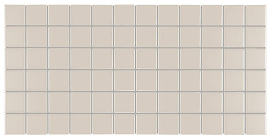 2x2 Color Story Mosaics  Mosaic Solid-Color Glossy Smooth Ceramic Tile Light Cream