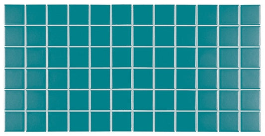 2x2 Color Story Mosaics  Mosaic Solid-Color Glossy Smooth Ceramic Tile Peacock Blue