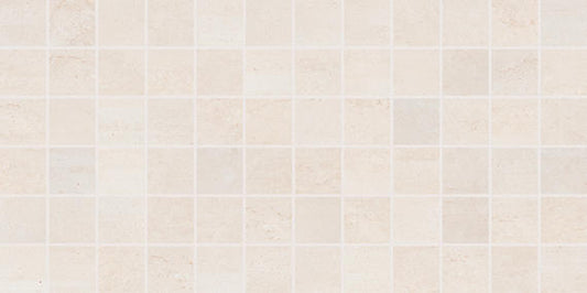 2x2 Cove Creek Straight Joint  Mosaic Stone-Look Matte Smooth Porcelain Tile Off White