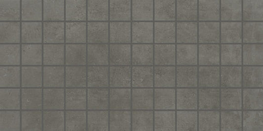 2x2 Portfolio  Mosaic Concrete-Look Matte Smooth Porcelain Tile Charcoal Gray