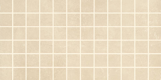 2x2 Portfolio  Mosaic Concrete-Look Matte Smooth Porcelain Tile Cream Beige