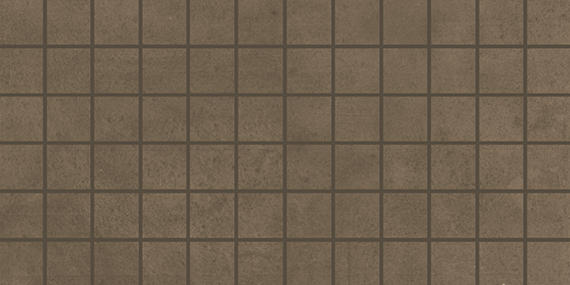 2x2 Portfolio  Mosaic Concrete-Look Matte Smooth Porcelain Tile Cocoa Brown