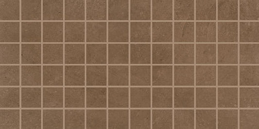 2x2 Portfolio  Mosaic Concrete-Look Matte Smooth Porcelain Tile Rust Brown