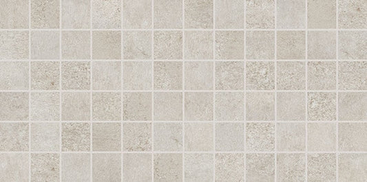 12x24 Reminiscent Grid Mosaic Concrete-Look Matte Smooth Porcelain Tile