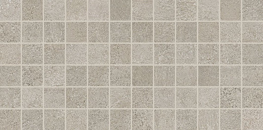 2x2 Reminiscent Grid  Mosaic Concrete-Look Matte Smooth Porcelain Tile Light Gray