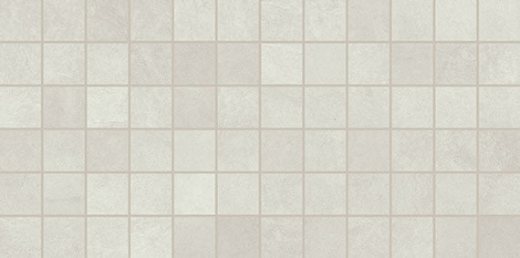 2x2 Slate Attache  Mosaic Stone-Look Matte Smooth Porcelain Tile Light Cream