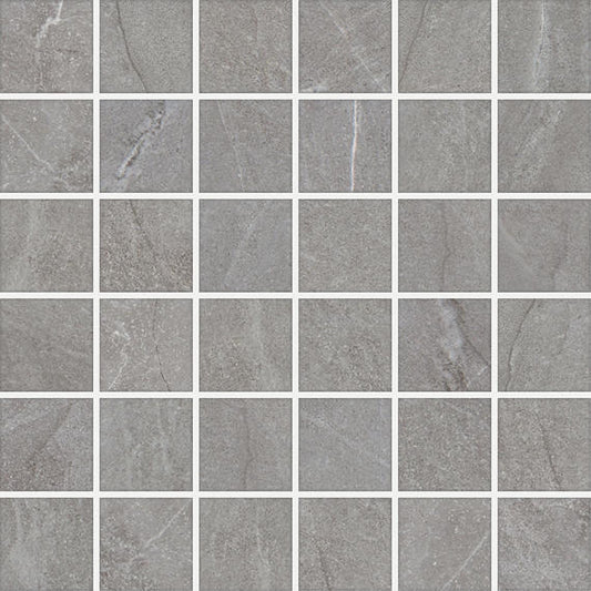 2x2 Marble Obsession  Mosaic Marble-Look Matte Smooth Porcelain Tile Pale Gray