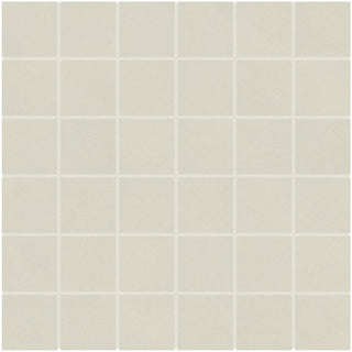 Off White - 12x12 Modern Oasis Grid Mosaic Stone-Look Matte Smooth Porcelain Tile