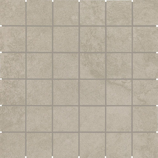 2x2 Choice Straight Joint  Mosaic Stone-Look Matte Smooth Ceramic Tile Dark Beige