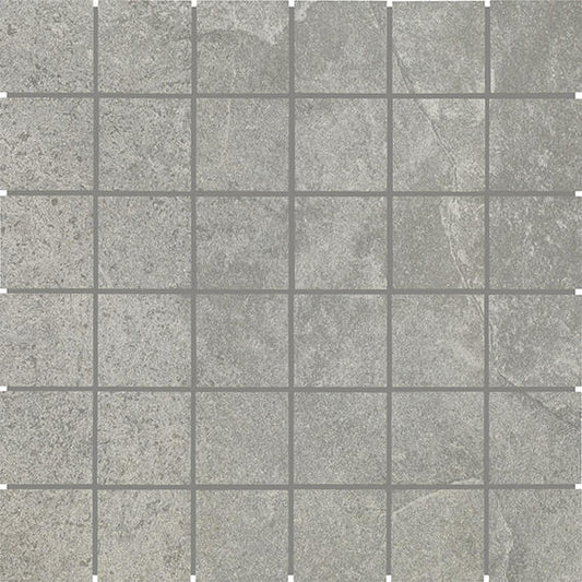 2x2 Choice Straight Joint  Mosaic Stone-Look Matte Smooth Ceramic Tile Dark Gray