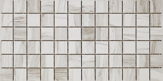 2x2 Platinum Straight Joint  Mosaic Marble-Look Matte Smooth Porcelain Tile Soft Cream Gray