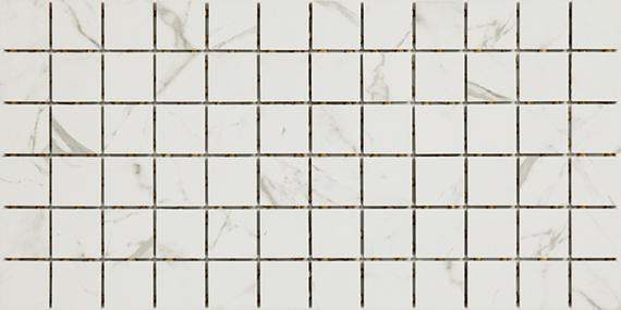 2x2 Platinum Straight Joint  Mosaic Marble-Look Matte Smooth Porcelain Tile White Gray Mix