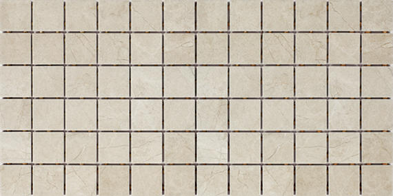 2x2 Platinum Straight Joint  Mosaic Marble-Look Matte Smooth Porcelain Tile Almond