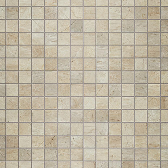 2x2 Platinum Straight Joint  Mosaic Marble-Look Matte Smooth Porcelain Tile Almond