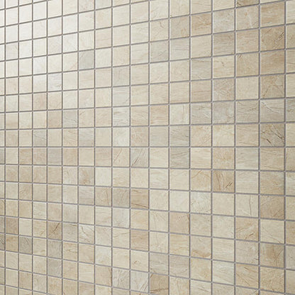 2x2 Platinum Straight Joint  Mosaic Marble-Look Matte Smooth Porcelain Tile Almond
