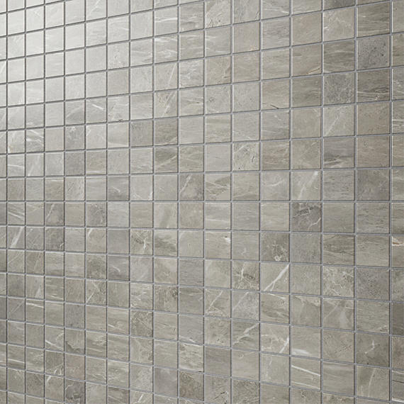 2x2 Platinum Straight Joint  Mosaic Marble-Look Matte Smooth Porcelain Tile Dove Gray