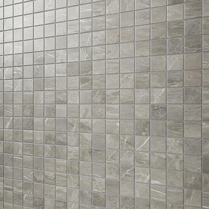 2x2 Platinum Straight Joint  Mosaic Marble-Look Matte Smooth Porcelain Tile Dove Gray