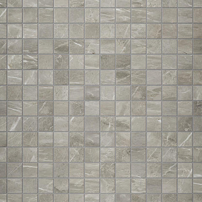 2x2 Platinum Straight Joint  Mosaic Marble-Look Matte Smooth Porcelain Tile Dove Gray