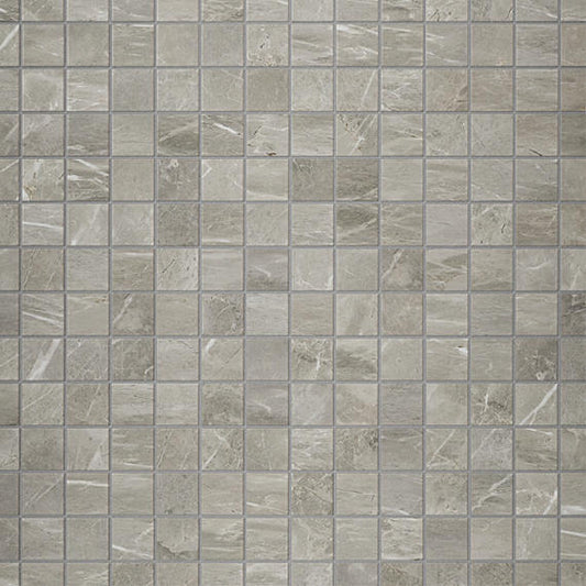 2x2 Platinum Straight Joint  Mosaic Marble-Look Matte Smooth Porcelain Tile Dove Gray