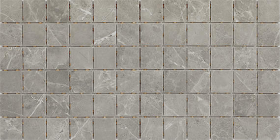 2x2 Platinum Straight Joint  Mosaic Marble-Look Matte Smooth Porcelain Tile Dove Gray
