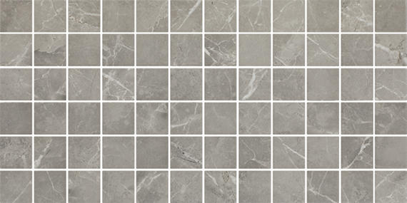 2x2 Platinum Straight Joint  Mosaic Marble-Look Matte Smooth Porcelain Tile Dove Gray