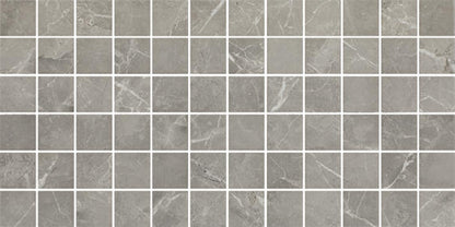 2x2 Platinum Straight Joint  Mosaic Marble-Look Matte Smooth Porcelain Tile Dove Gray
