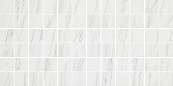 2x2 Platinum Straight Joint  Mosaic Marble-Look Matte Smooth Porcelain Tile White Gray