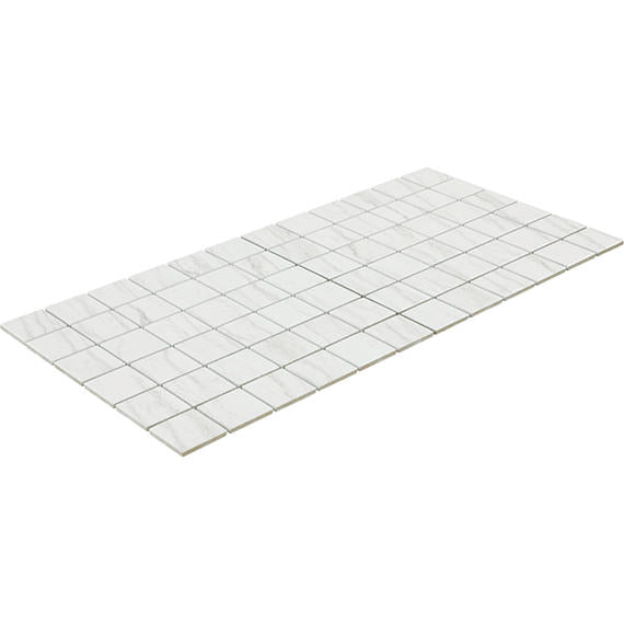 2x2 Platinum Straight Joint  Mosaic Marble-Look Matte Smooth Porcelain Tile White Gray