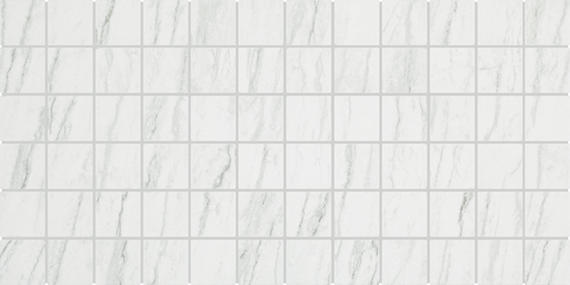 2x2 Platinum Straight Joint  Mosaic Marble-Look Matte Smooth Porcelain Tile White Gray