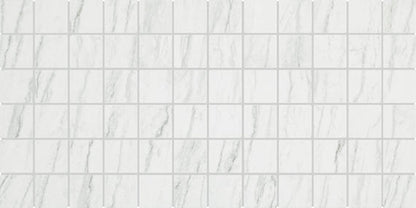 2x2 Platinum Straight Joint  Mosaic Marble-Look Matte Smooth Porcelain Tile White Gray