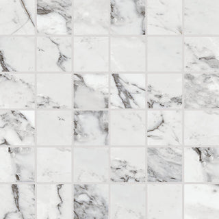 12x12 Marble Attache Lavish Mosaic Marble-Look Matte Smooth Porcelain Tile